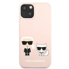 Karl Lagerfeld Karl Lagerfeld Slilicone Karl &amp; Choupette - Ohišje za iPhone 13 Mini (roza)