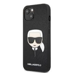 Karl Lagerfeld Karl Lagerfeld Saffiano Ikonik Karl`s Head - ohišje za iPhone 13 Mini (črno)