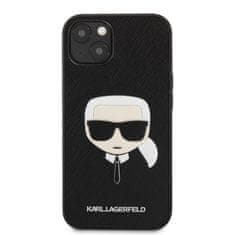 Karl Lagerfeld Karl Lagerfeld Saffiano Ikonik Karl`s Head - ohišje za iPhone 13 Mini (črno)