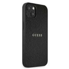 Guess Guess Saffiano Metal Logo Stripes - Ohišje za iPhone 13 (črno)