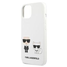 Karl Lagerfeld Karl Lagerfeld Silikonski etui Karl &amp; Choupette - iPhone 13 mini (bel)