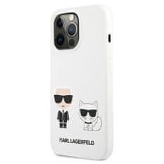 Karl Lagerfeld Karl Lagerfeld Silikonsko ohišje Karl &amp; Choupette - iPhone 13 Pro (belo)