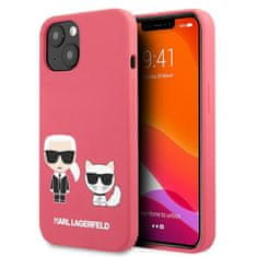 Karl Lagerfeld Karl Lagerfeld Silikonski etui Karl &amp; Choupette - iPhone 13 mini (fuksija)