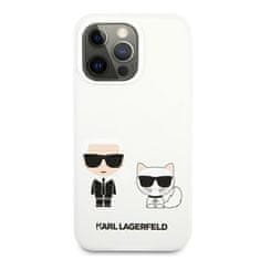 Karl Lagerfeld Karl Lagerfeld Silikonsko ohišje Karl &amp; Choupette - iPhone 13 Pro Max (belo)