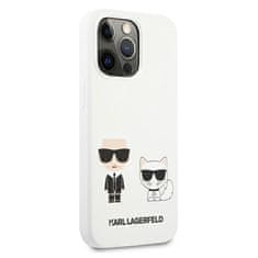 Karl Lagerfeld Karl Lagerfeld Silikonsko ohišje Karl &amp; Choupette - iPhone 13 Pro Max (belo)