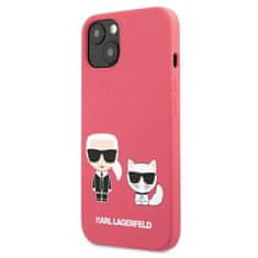 Karl Lagerfeld Karl Lagerfeld Silikonski etui Karl &amp; Choupette - iPhone 13 mini (fuksija)