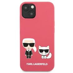 Karl Lagerfeld Karl Lagerfeld Silikonski etui Karl &amp; Choupette - iPhone 13 mini (fuksija)