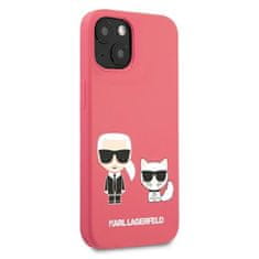 Karl Lagerfeld Karl Lagerfeld Silikonski etui Karl &amp; Choupette - iPhone 13 mini (fuksija)