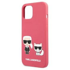 Karl Lagerfeld Karl Lagerfeld Silikonski etui Karl &amp; Choupette - iPhone 13 mini (fuksija)