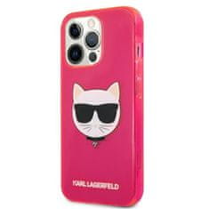 Karl Lagerfeld Karl Lagerfeld Choupette Head - Ohišje za iPhone 13 Pro (fluo roza)