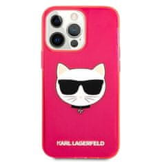 Karl Lagerfeld Karl Lagerfeld Choupette Head - Ohišje za iPhone 13 Pro (fluo roza)