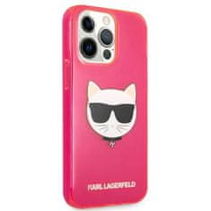 Karl Lagerfeld Karl Lagerfeld Choupette Head - Ohišje za iPhone 13 Pro (fluo roza)