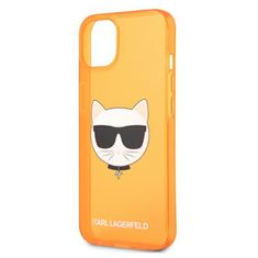 Karl Lagerfeld Karl Lagerfeld Choupette Head - etui za iPhone 13 mini (fluo oranžna)