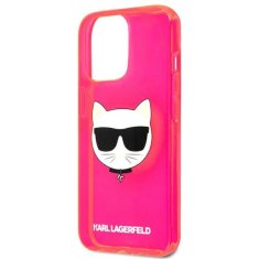 Karl Lagerfeld Karl Lagerfeld Choupette Head - Ohišje za iPhone 13 Pro (fluo roza)