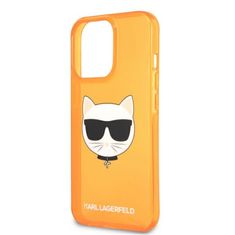 Karl Lagerfeld Karl Lagerfeld Choupette Head - Ohišje za iPhone 13 Pro (fluo oranžna)