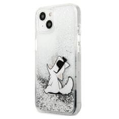 Karl Lagerfeld Karl Lagerfeld Liquid Glitter Choupette Fun - etui za iPhone 13 mini (srebrn)