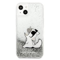 Karl Lagerfeld Karl Lagerfeld Liquid Glitter Choupette Fun - etui za iPhone 13 mini (srebrn)