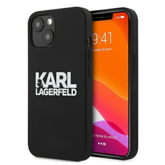 Karl Lagerfeld Karl Lagerfeld Silikonski logotip - ohišje za iPhone 13 mini (črno)