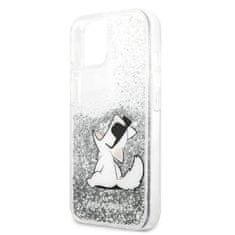 Karl Lagerfeld Karl Lagerfeld Liquid Glitter Choupette Fun - ohišje za iPhone 13 (srebrno)