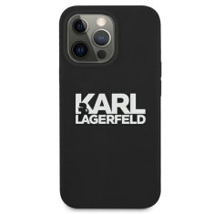 Karl Lagerfeld Karl Lagerfeld Silikonski logotip - ohišje za iPhone 13 Pro (črno)