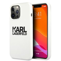 Karl Lagerfeld Karl Lagerfeld Silikonski logotip - ohišje za iPhone 13 Pro Max (belo)