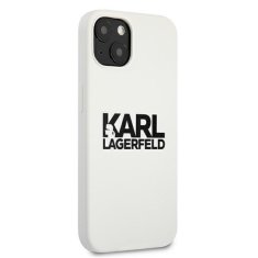 Karl Lagerfeld Karl Lagerfeld Silikonski logotip - ohišje za iPhone 13 mini (belo)