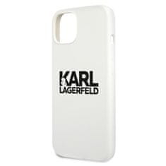 Karl Lagerfeld Karl Lagerfeld Silikonski logotip - ohišje za iPhone 13 mini (belo)