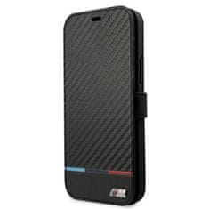 Bmw BMW Booktype M Carbon Stripe - Ohišje za iPhone 13 (črno)