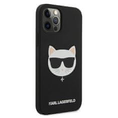 Karl Lagerfeld Karl Lagerfeld Choupette Head Silikon - ohišje za iPhone 12 / iPhone 12 Pro (črno)