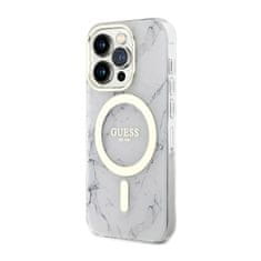 Guess Ohišje Guess Marble MagSafe - iPhone 14 Pro Max (belo)