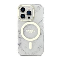 Guess Ohišje Guess Marble MagSafe - iPhone 14 Pro Max (belo)