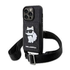 Karl Lagerfeld Karl Lagerfeld Crossbody NFT Saffiano Monogram Choupette - Ohišje za iPhone 14 Pro Max (črno)