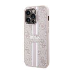 Guess Guess 4G Printed Stripes MagSafe - ohišje za iPhone 14 Pro (roza)