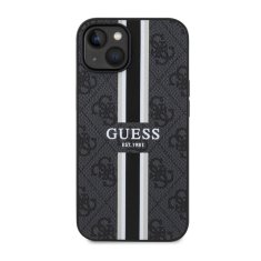 Guess Guess 4G Printed Stripes MagSafe - ohišje za iPhone 14 (črno)