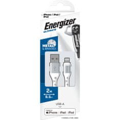 Energizer Energizer Ultimate - Povezovalni kabel USB-A z Lightningom s certifikatom MFi 2 m (bel)