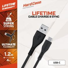 Energizer Energizer HardCase - Priključni kabel USB-A na USB-C 1,2 m (črn) Doživljenjska garancija