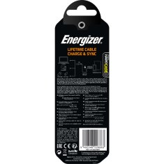 Energizer Energizer HardCase - Povezovalni kabel USB-A z Lightningom s certifikatom MFi 1,2 m (bel) doživljenjska garancija