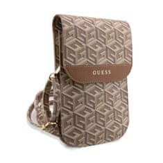 Guess Torbica za telefon Guess GCube Stripe - Torbica s predalom za pametni telefon (rjava)