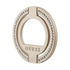 Guess Guess MagSafe Ring Stand Rhinestone - Magnetno držalo za telefon s funkcijo stojala (zlato)