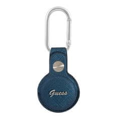 Guess Guess Saffiano Script Dog Clip - etui za AirTag (modri)