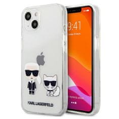 Karl Lagerfeld Karl Lagerfeld Ikonik &amp; Choupette - Ohišje za iPhone 13 Mini (prozorno)