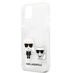 Karl Lagerfeld Karl Lagerfeld Ikonik &amp; Choupette - Ohišje za iPhone 13 Mini (prozorno)