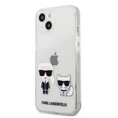 Karl Lagerfeld Karl Lagerfeld Ikonik &amp; Choupette - Ohišje za iPhone 13 Mini (prozorno)