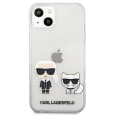 Karl Lagerfeld Karl Lagerfeld Ikonik &amp; Choupette - Ohišje za iPhone 13 Mini (prozorno)