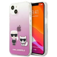 Karl Lagerfeld Karl Lagerfeld Ikonik &amp; Choupette - Ohišje za iPhone 13 Mini (roza)