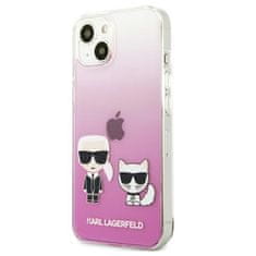 Karl Lagerfeld Karl Lagerfeld Ikonik &amp; Choupette - Ohišje za iPhone 13 Mini (roza)