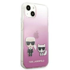 Karl Lagerfeld Karl Lagerfeld Ikonik &amp; Choupette - Ohišje za iPhone 13 Mini (roza)