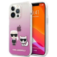 Karl Lagerfeld Karl Lagerfeld Ikonik &amp; Choupette - Ohišje za iPhone 13 Pro (roza)