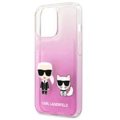 Karl Lagerfeld Karl Lagerfeld Ikonik &amp; Choupette - Ohišje za iPhone 13 Pro Max (roza)