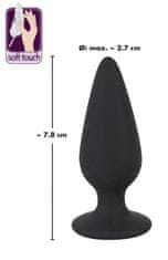 Black Velvets Silikonski analni čep 7,8 cm Black Velvets